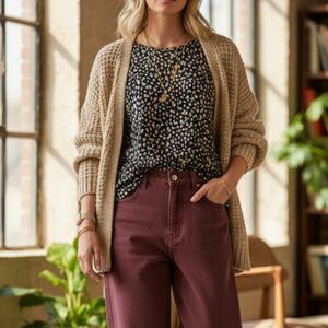 Emelia Leopard Short-Sleeved Tie-Front Blouse